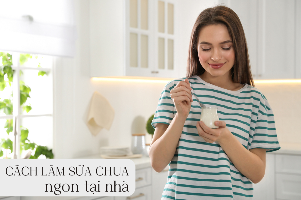 Cach lam sua chua